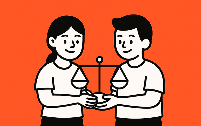 Dos estudiantes sostienen una paloma y un corazón, representando la educación en derechos humanos, la paz y la reconciliación.